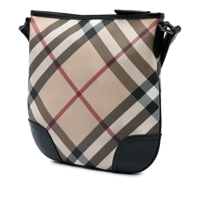 Beige Burberry Supernova Check Coated Canvas Dryden Crossbody in Beige Coated canvas from Designer Revival, photo 2 of 6
