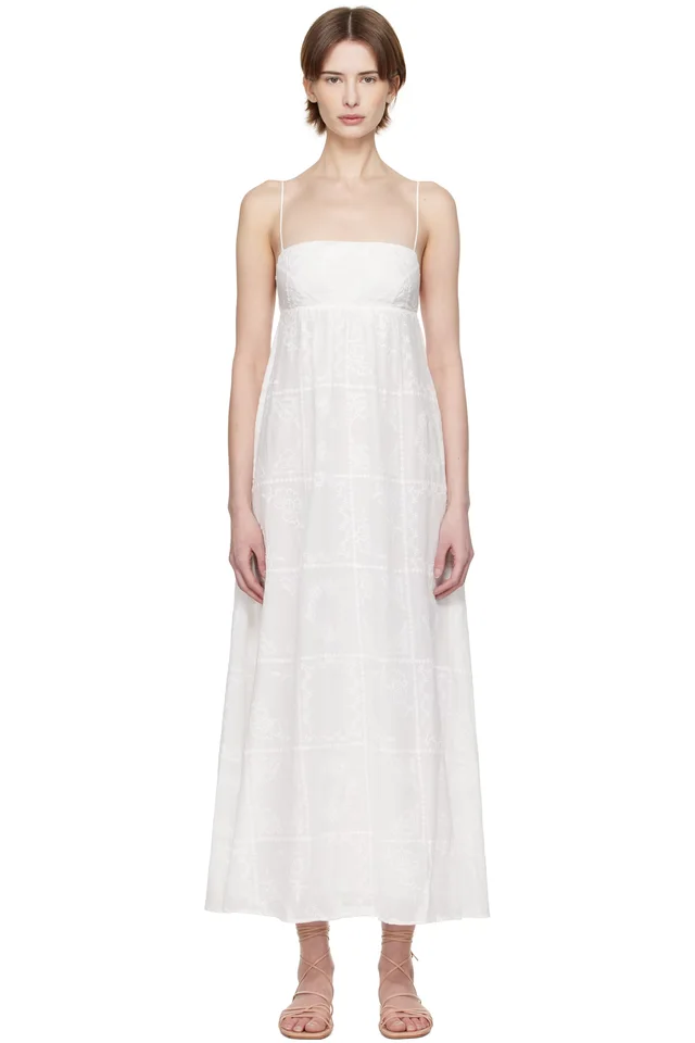 White Zalea Maxi Dress, image 1 of 1 from SSENSE