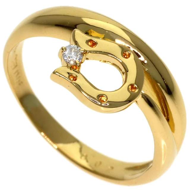 Celine Horse Shoe Diamond Ring 18K Yellow Gold in Yellow from The Reluxe