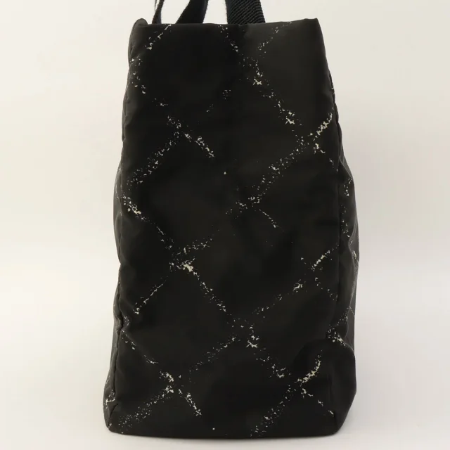 Chanel Circa 1998 Travel Line Tote Bag, Black in Black Nylon from VINTAGE QOO TOKYO, photo 3 of 12