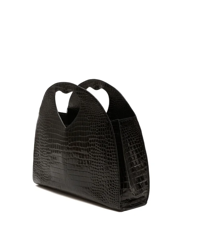 Saint Laurent Yves Croc Tote Bag in Crocodile from A Retro Tale, photo 3 of 10