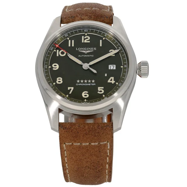 Longines Spirit L3.810.4.03.2 40mm Stainless Steel Watch in Leather from H&T