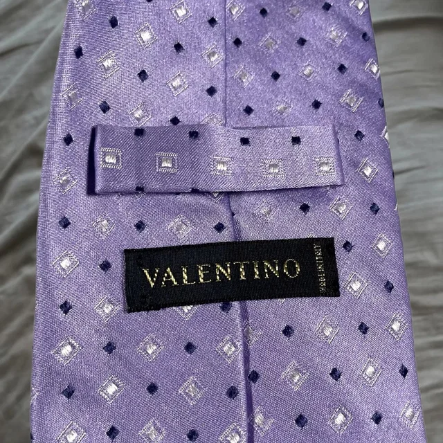 Valentino Garavani Tie Silk Purple Geometric Designer Neck Made Italy Aop Graphic Mens in multicolor Silk from Grailed