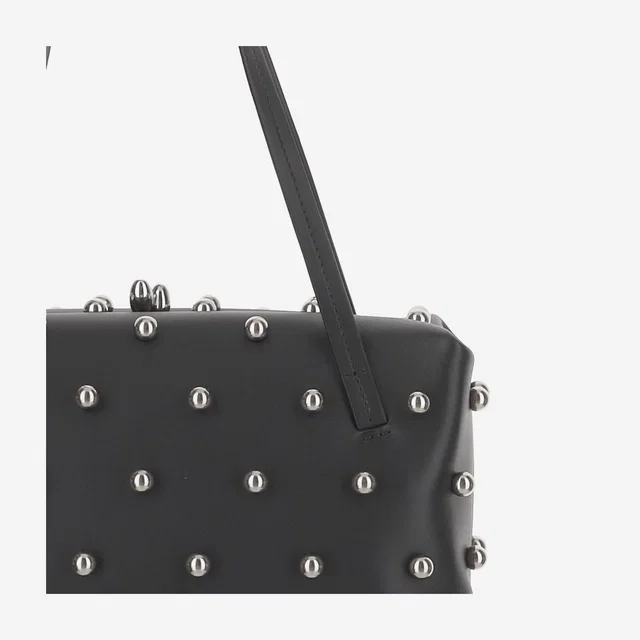 Jil Sander Shoulder Bag — Black in Black Calfskin from HEWI