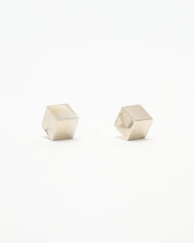 Tiffany & Co. Cube Silver Earrings in Silver from A Retro Tale