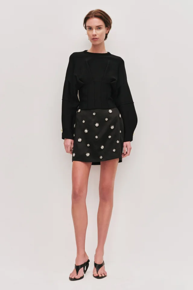 AJE Demi Crystal Mini Skirt in Black from Aje, photo 1 of 1