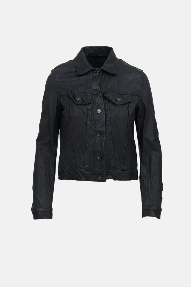 The Row Leather Coltra Jacket in Leather from VSP Consignment