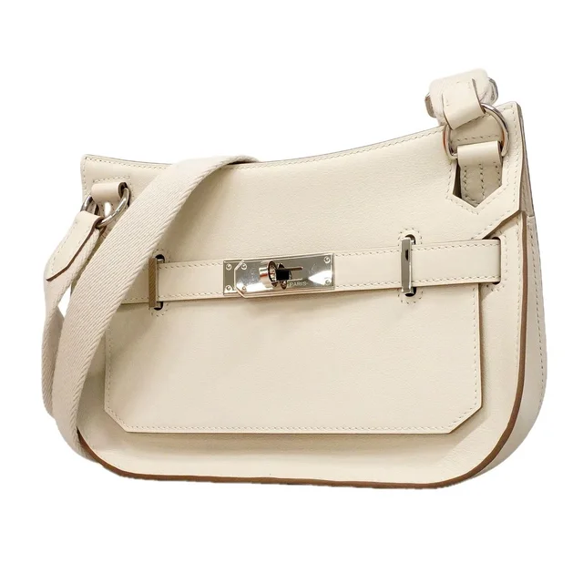 Hermès Shoulder Bag Jypsiere Mini Swift Mushroom Silver in Silver Swift leather from The Reluxe