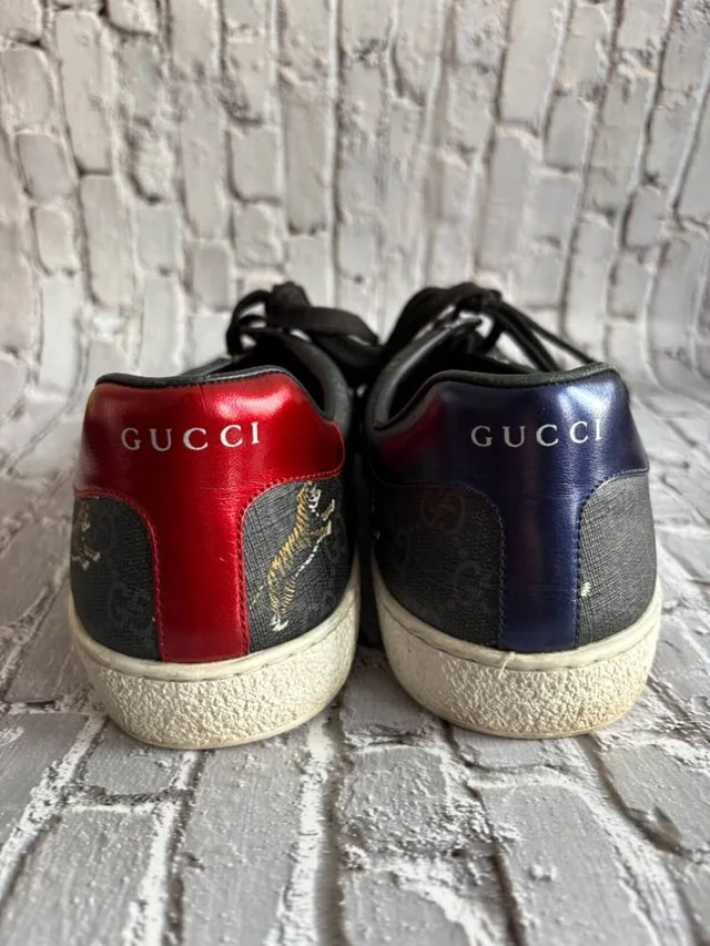Gucci 99 Supreme Tigers Trainers in Multi-coloured Woven leather from Oxfam Online Shop, photo 5 of 8