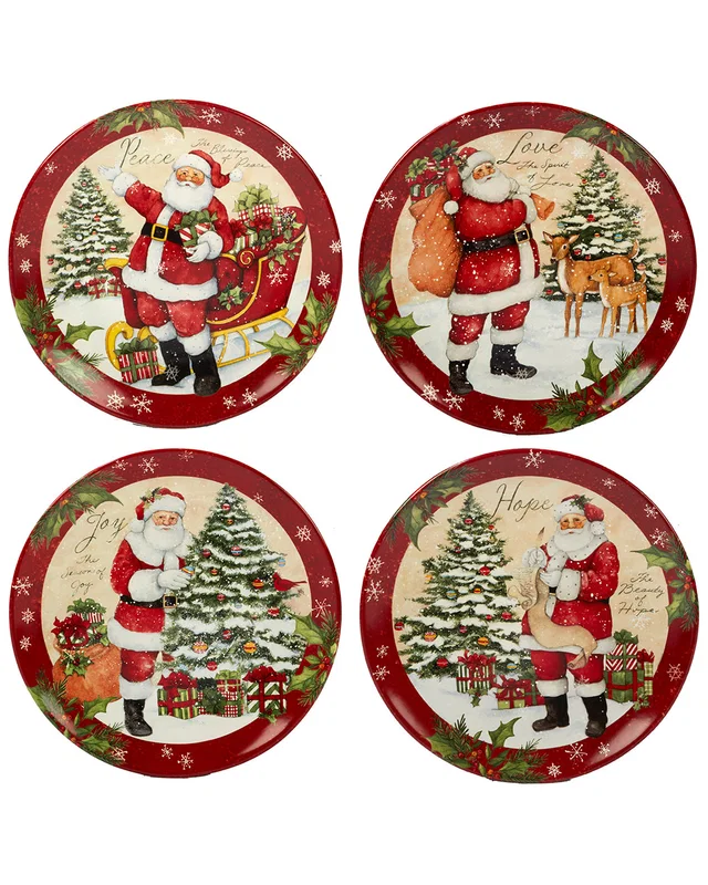 Certified International Holiday Wishes Set of 4 Dinner Plate, image 1 of 1 from Rue La La