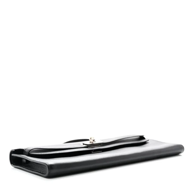 Hermès Swift Kelly Cut Clutch Pochette Black in Black Swift leather from FASHIONPHILE, photo 4 of 9
