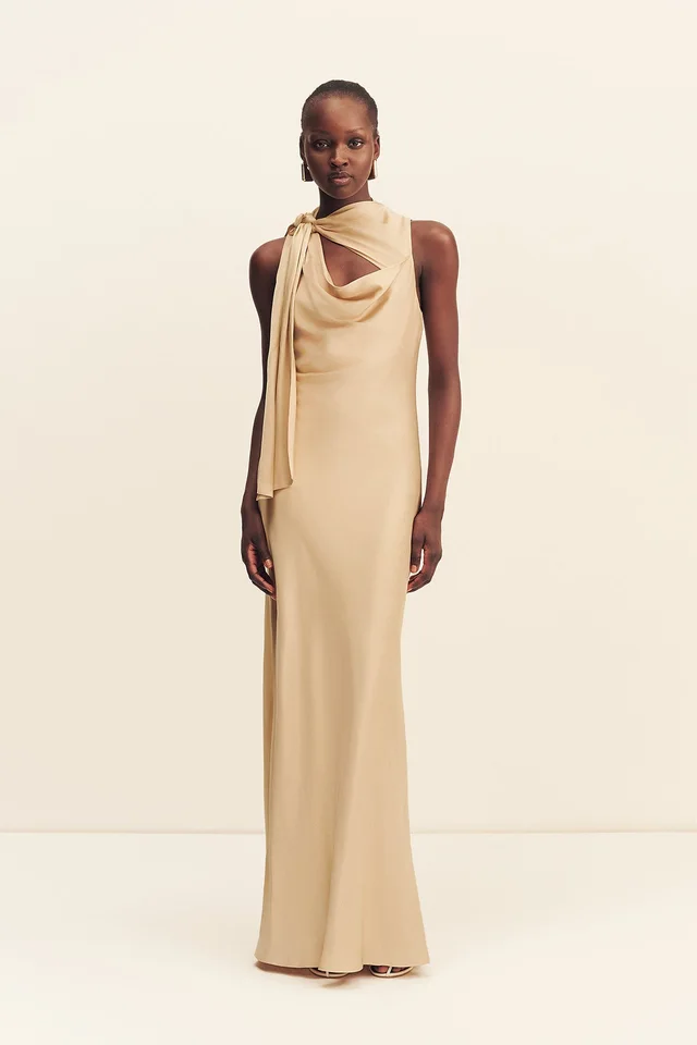 Shona Joy AGNES TIE CUT OUT MAXI DRESS - OAT from Shona Joy, photo 1 of 1