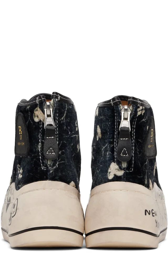 R13 Black Kurt High Top Sneakers, photo 2 of 4 from SSENSE