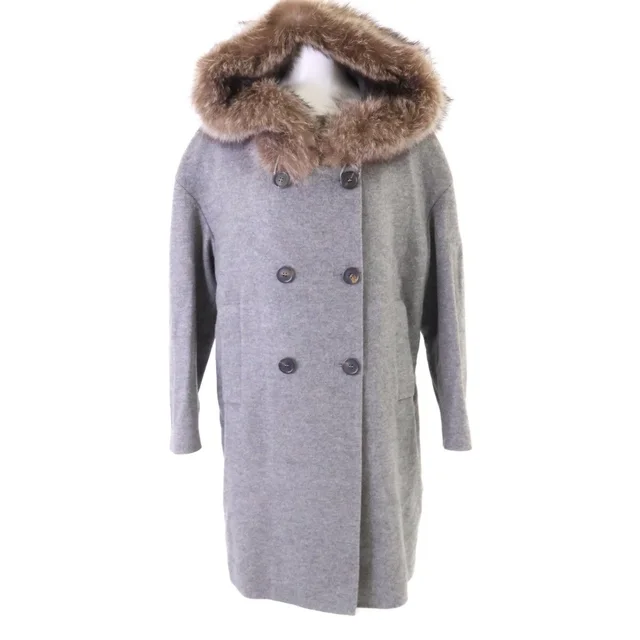 Brunello Cucinelli Cashmere Double Breasted Hooded Coat 40 in Cashmere from The Reluxe
