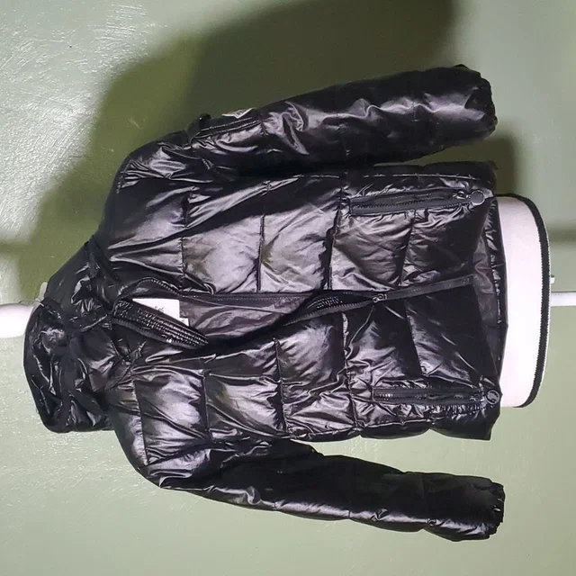 Kids Moncler Sz 7a Black Hooded Puffer Jacket in black from Poshmark