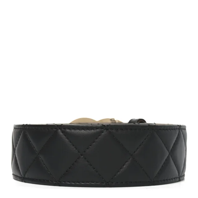Chanel Quilted CC Belt 95 38 Black in Black Lambskin from FASHIONPHILE, photo 2 of 7