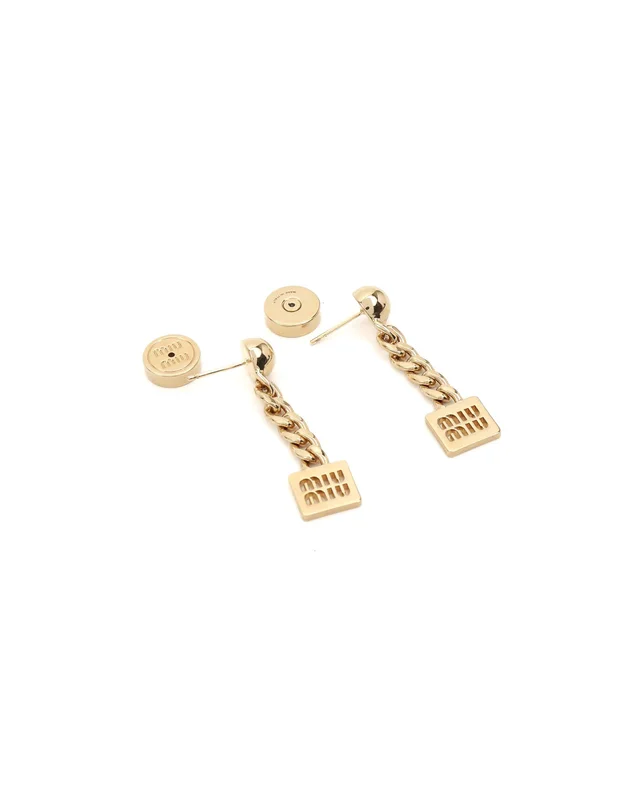 Miu Miu Logo Dangling Earrings from A Retro Tale, photo 3 of 3