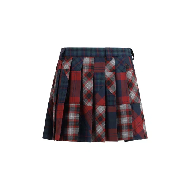 Miu Miu Multicolor Wool Mini Skirt in Multicolor Wool from HEWI