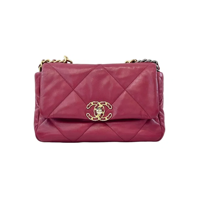 Chanel 19 Small Burgundy in Burgundy from Luxury Promise