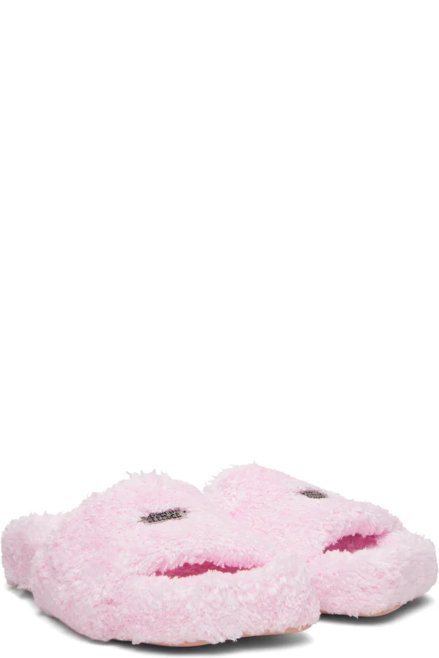MM6 Maison Margiela Pink Spugna Vichy Sandals, photo 4 of 5 from SSENSE
