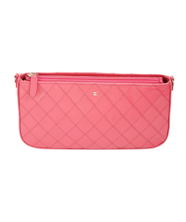 Chanel Bicolore Chain Accessory Pouch Lamb Skin Pink CC in Pink Lambskin from Luxury Promise