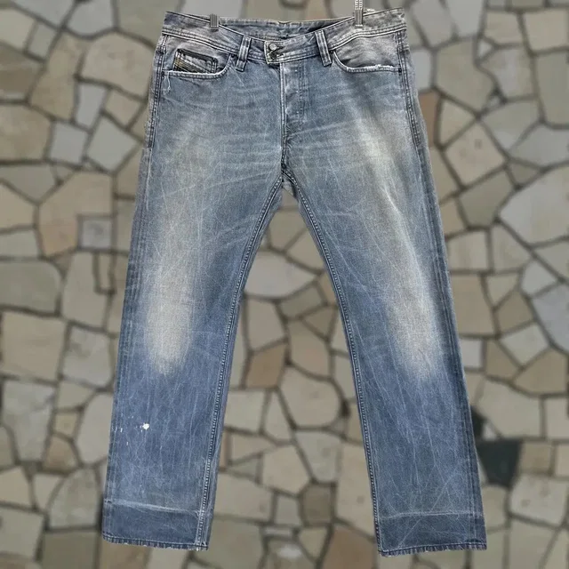Diesel Jeans Mens 36x32 Blue Straight Button Fly Viker-R-Box Italy 008zt in blue Denim from Grailed