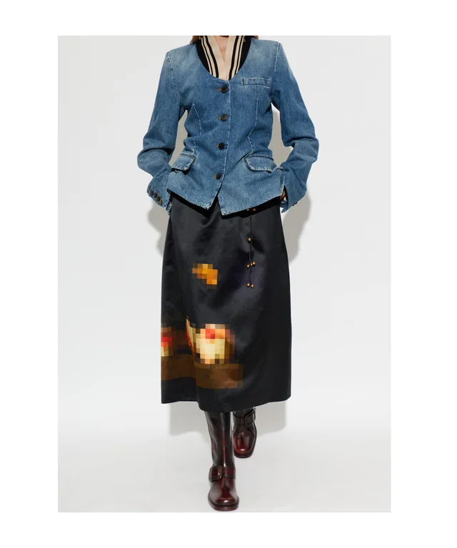 Dries Van Noten long printed skirt, photo 3 of 4 from SENSER