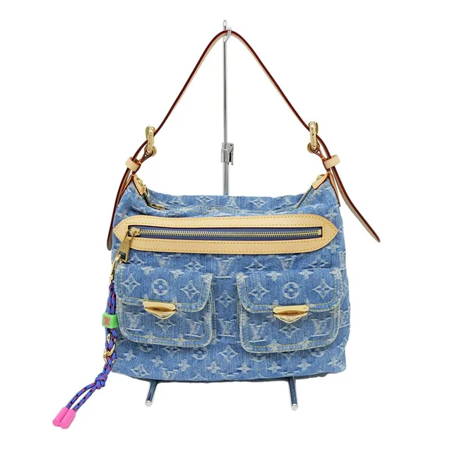 Louis Vuitton Monogram Denim Shoulder Bag Blue in Blue Denim from The Reluxe