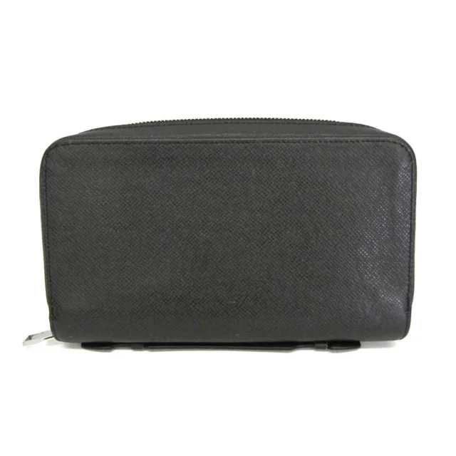 Louis Vuitton Taiga Zippy XL M44275 Men's Taiga Leather Long Wallet (bi-fold) Noir in Noir Taiga leather from Elady