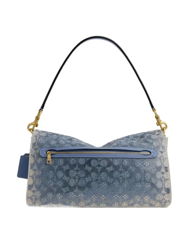 Coach Tabby Shoulder Bag 36 In Regenerative Cotton Denim With Crystal Signature, image 1 of 1 from SENSER