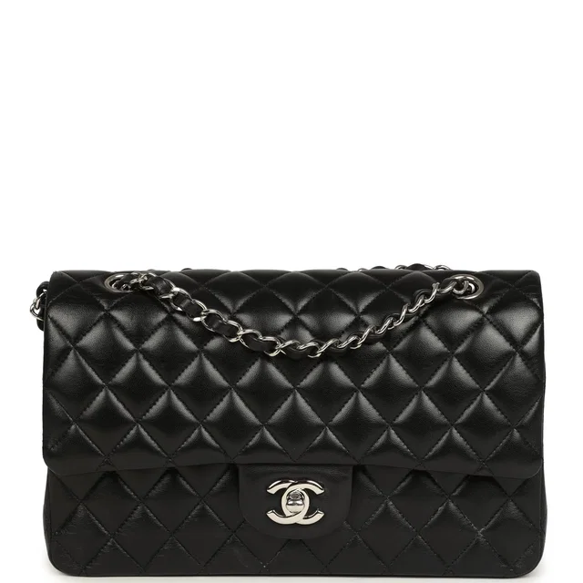 Chanel Medium Classic Double Flap Black Caviar Silver Hardware in Black Caviar leather from Madison Avenue Couture