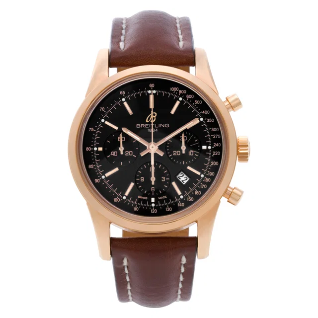 Unused Breitling Transocean Chronograph 43mm RB0152 in Rose Gold from Gray And Sons
