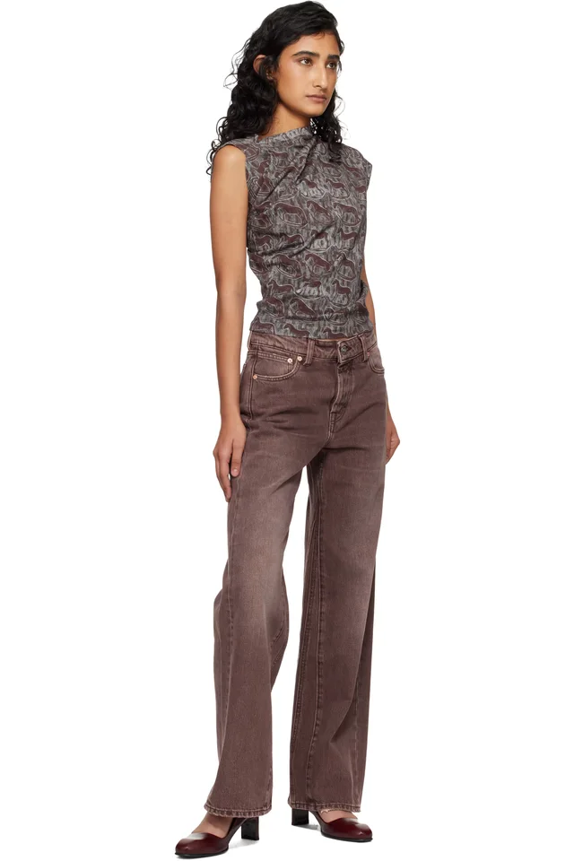 Vivienne Westwood Burgundy & Gray Hebo T-shirt, photo 4 of 4 from SSENSE