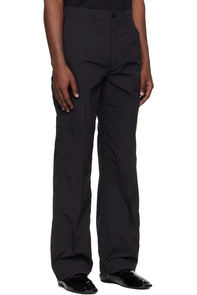 Dries Van Noten Black Crinkle Cargo Pants, photo 2 of 2 from SSENSE