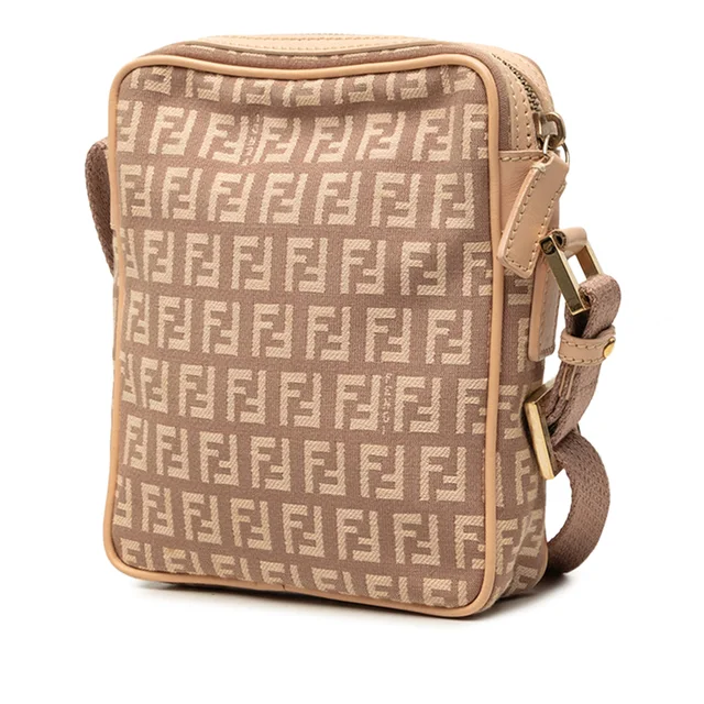 Beige Fendi Zucchino Canvas Crossbody in Beige Canvas from Designer Revival, photo 2 of 2