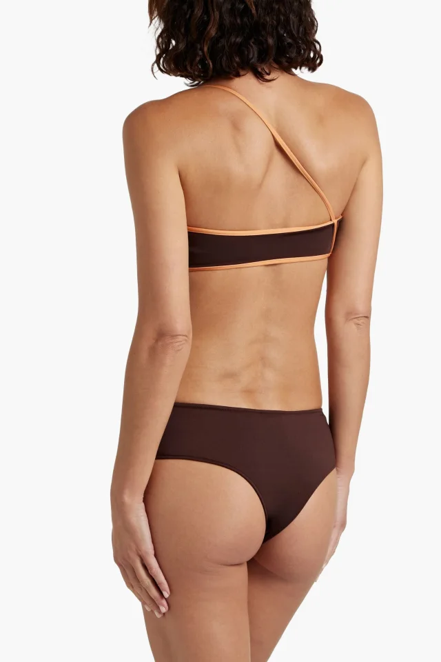 Jacquemus Aouro Ring-Embellished Bikini Briefs in Brown, photo 3 of 4 from THE OUTNET