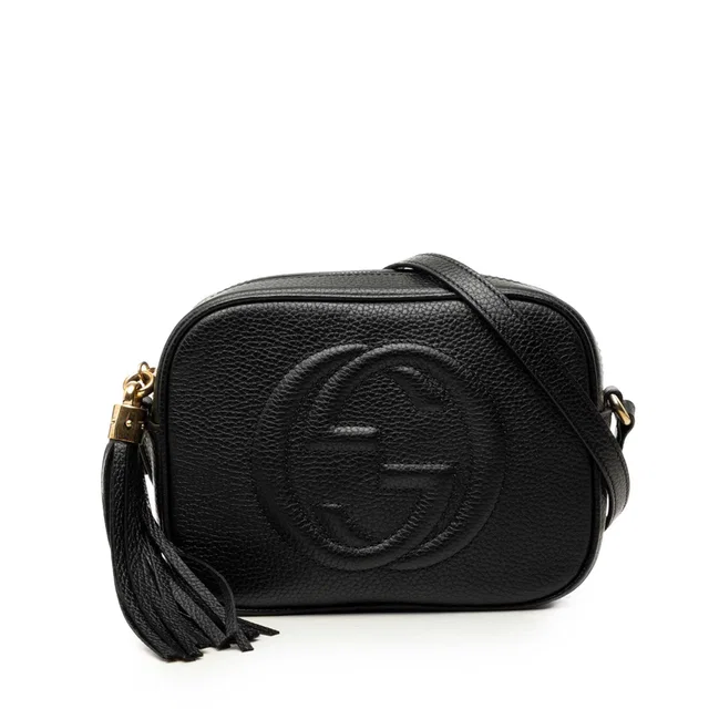 Black Gucci Calfskin Soho Disco Crossbody in Black Calfskin from Designer Revival