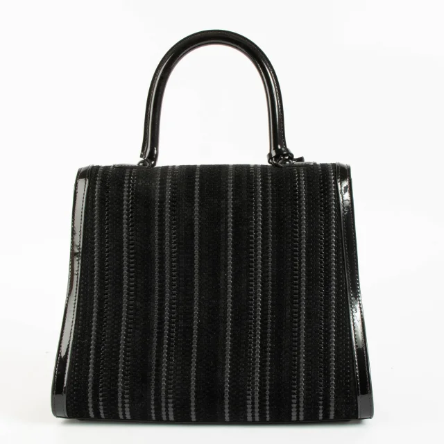 Delvaux Black Toile de Cuir Brillant MM Bag in Black from Labellov, photo 4 of 9