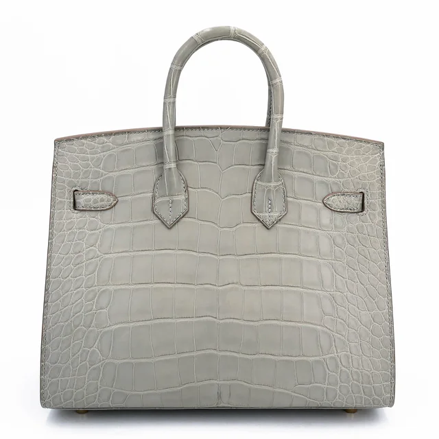 Hermès Birkin 25 Sellier Gris Perle (80) in Grey Crocodile from Ginza Xiaoma, photo 2 of 4