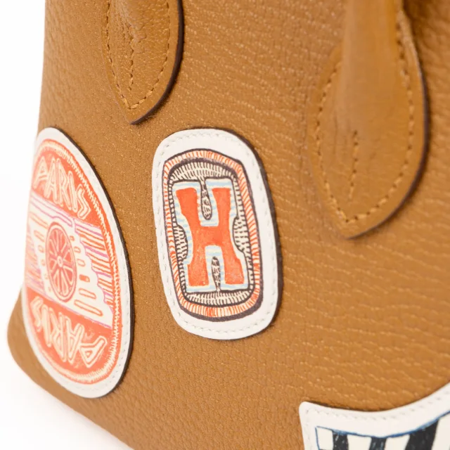 Hermès Bolide 1923 Mini Travel Caramel Chevre Mysore PHW in Goatskin from Labellov, photo 6 of 11