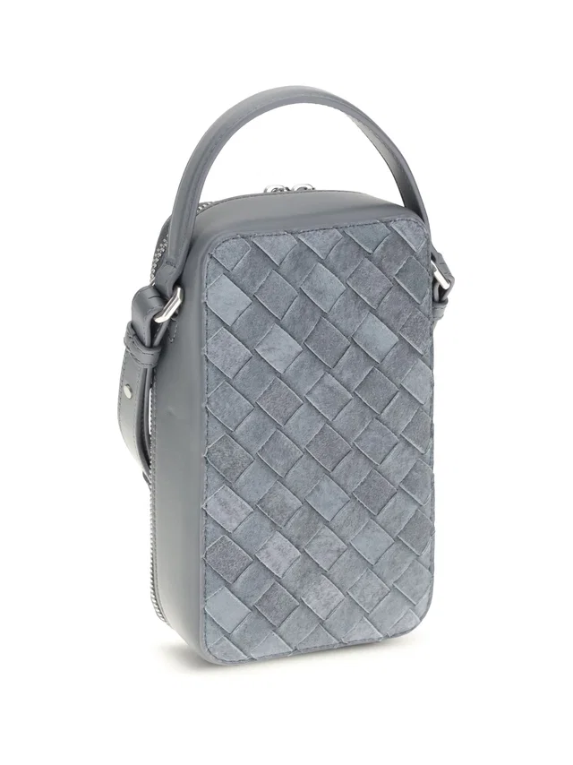 Bottega Veneta Top Handle Bag — Gray Calf Leather in Grey Calfskin from HEWI