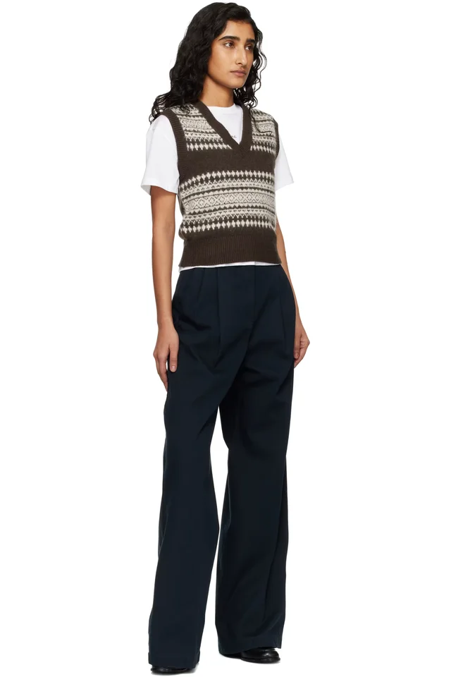 A.P.C. Navy Ginny Trousers, photo 4 of 4 from SSENSE