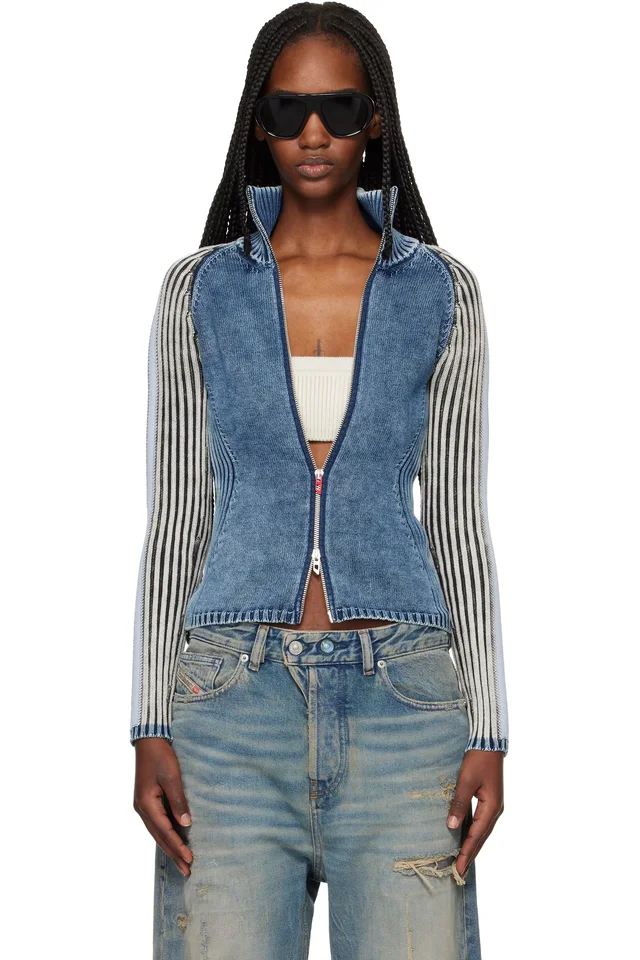 Blue M-Estrella Cardigan, image 1 of 1 from SSENSE