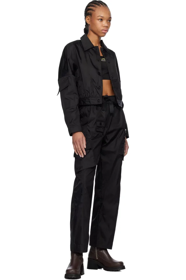 GANNI Black Duchesse Nylon Camisole, photo 4 of 4 from SSENSE