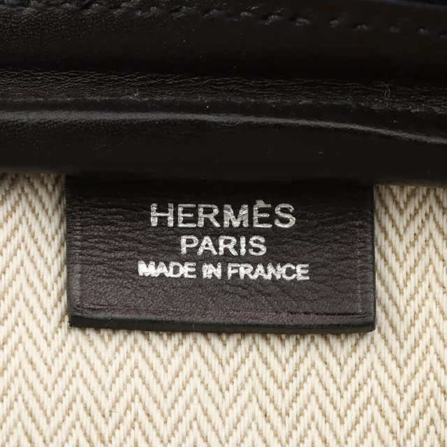 Hermès 2012 Leather 2-Way Bag, Black in Black Leather from VINTAGE QOO TOKYO, photo 6 of 10