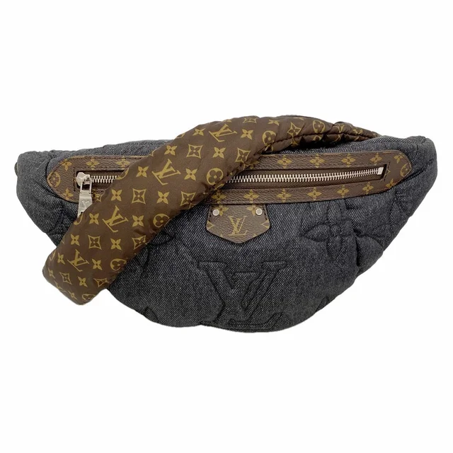 Louis Vuitton Belt Bag High Rise Brown Navy in Brown from The Reluxe