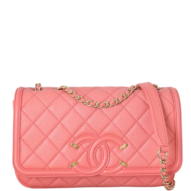 Chanel CC Filigree Small Flap Bag in Caviar leather from Luxe.It.Fwd