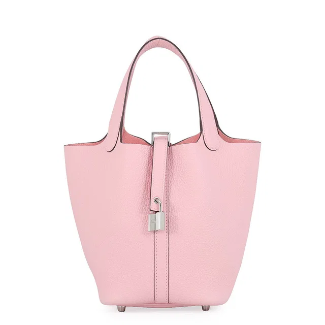 Hermès Picotin Lock Rose Sakura Taurillon Clemence Size PM in Pink Clemence leather from GALLERY RARE