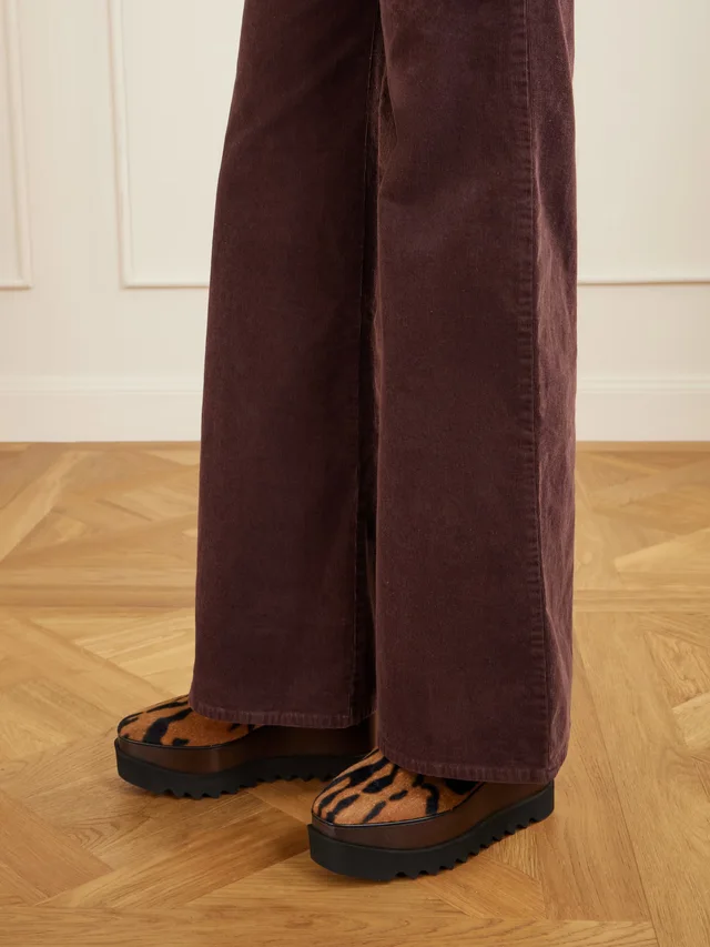 STELLA MCCARTNEY Elyse animal-print velvet platform brogues, photo 2 of 2 from NET-A-PORTER (Canada)