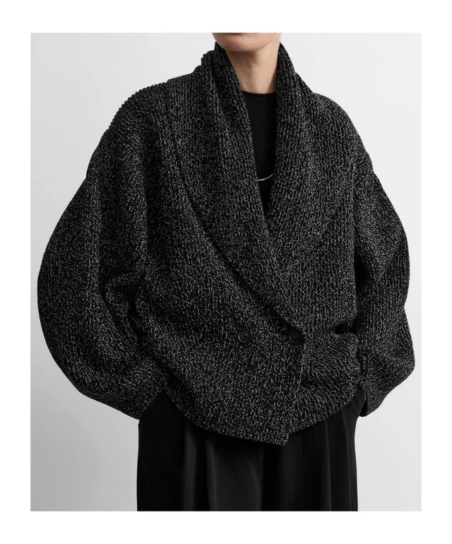 Toteme Shawl-lapel cardigan black/white, photo 4 of 4 from SENSER